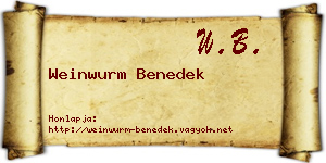 Weinwurm Benedek névjegykártya